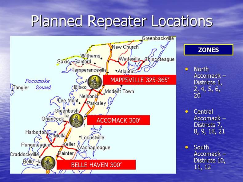 Planned Repeater Locations